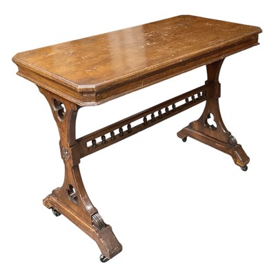 Lot 21 - A late Victorian oak Gothic Revival...