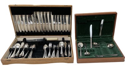 Lot 1025 - Two modern part setting cased canteens of...