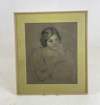 Lot 291 - UNATTRIBUTED; pastel on paper, study of a girl...