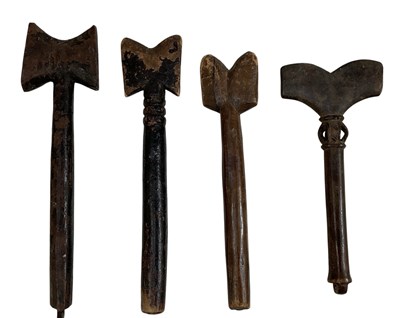 Lot 653 - A collection of four assorted African carved...