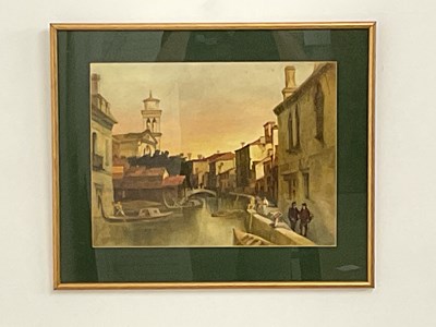 Lot 304 - UNATTRIBUTED; watercolour, typical Venetian...