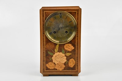 Lot 1269 - A 19th century French inlaid rosewood mantel...