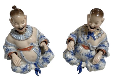Lot 530 - A pair of 19th century Continental porcelain...