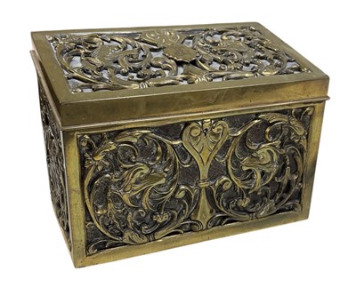 Lot 319 - A late 19th/early 20th century brass clad...