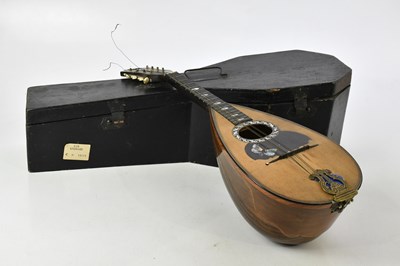 Lot 1524 - A cased Italian Vinaccia mandolin, with...
