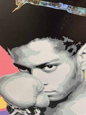 Lot 142 - PEGASUS; oil on canvas, 'Jean-Michel Basquiat',...