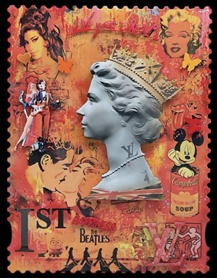 Lot 141 - URI DUSHY; mixed media on aluminium, 'Live...