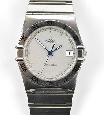 Lot 593 - OMEGA; a gentlemans bi-metal constellation...