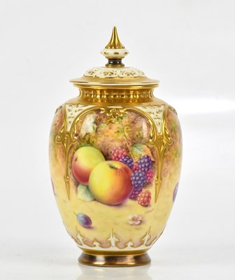 Lot 1629 - ROYAL WORCESTER; a large pot pourri and cover...