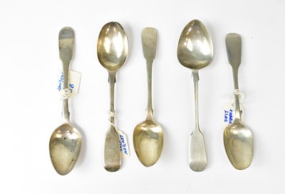 Lot 714 - Six hallmarked silver teaspoons, various...