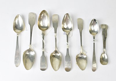 Lot 716 - Eight Irish silver teaspoons, all Dublin...