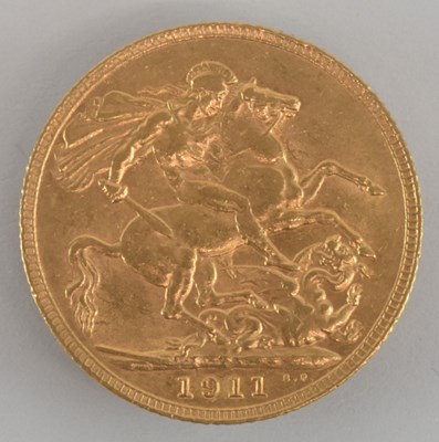 Lot 1600 - A George V full sovereign, 1911.