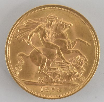 Lot 1601 - An Elizabeth II full sovereign, 1958.