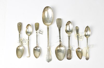 Lot 725 - A collection of hallmarked silver spoons, to...