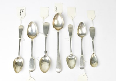 Lot 715 - Seven Scottish provincial hallmarked silver...