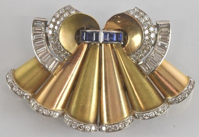 Lot 1466 - Garrard & Co; a 1920s Art Deco yellow metal...