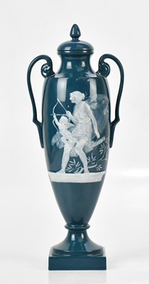 Lot 1626 - MINTON; an impressive pâte-sur-pâte twin...