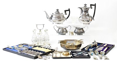 Lot 653 - A collection of silver-plated ware, to include...