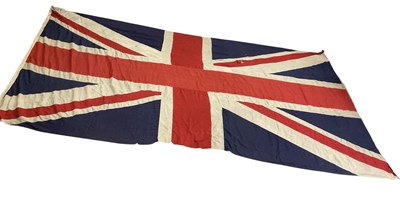 Lot 264 - A large WWII naval ship's Union Jack, 400 x...