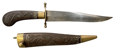 Lot 266 - A Burmese carved hardwood and brass mounted...