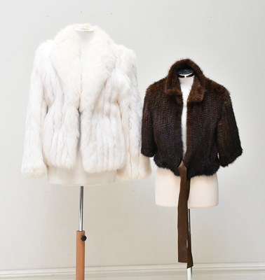 Lot 715 - A short vintage cream Saga fox fur pelted...