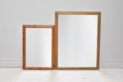 Lot 1016 - A modern gilt rectangular wall mirror, 135 x...