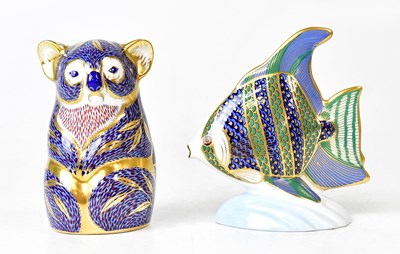 Lot 224 - ROYAL CROWN DERBY; two paperweights,...