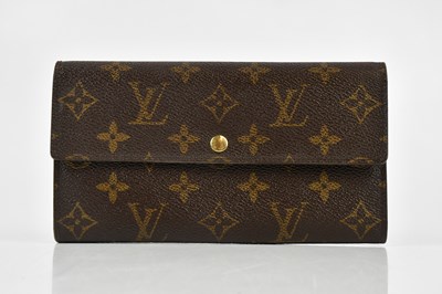 Lot 666 - LOUIS VUITTON; a monogram 'Portefeuille Sarah'...