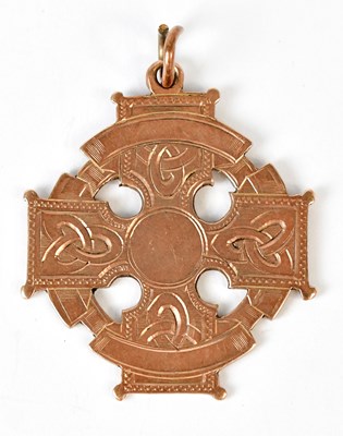 Lot 505 - A 9ct gold football medal, 'Kilkenny Football...