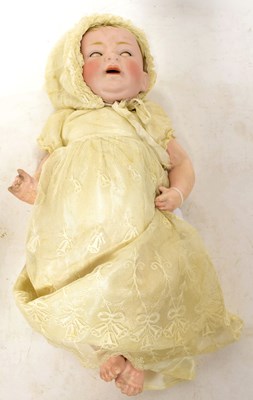 Lot 552 - J D KESTNER; a German bisque head doll, no....
