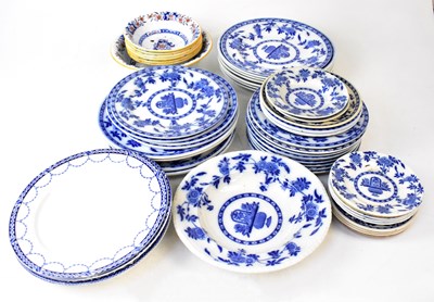 Lot 327 - MINTONS; a collection of Delft blue and white...