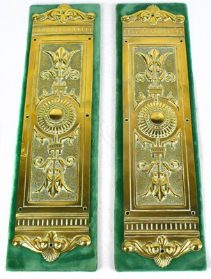 Lot 310 - A pair of Regency brass door plates