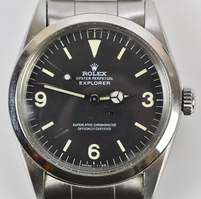 Lot 552 - ROLEX; a gentleman's stainless steel Oyster...