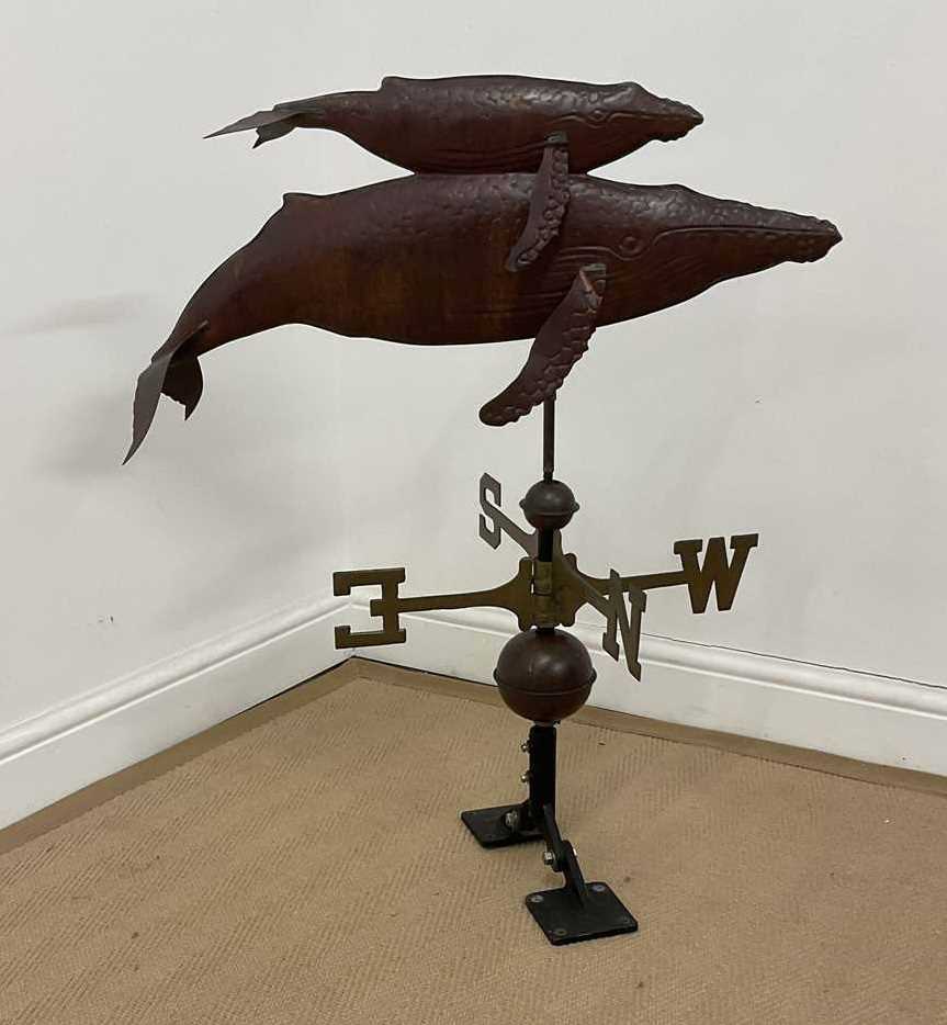 Lot 350 - WEATHERVANES OF MAINE; a humpback whale & calf...