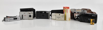 Lot 1481 - A collection of film cameras and accessories,...