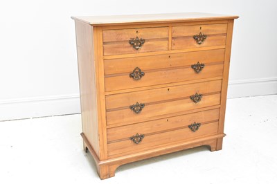 Lot 1163 - A Victorian satin walnut chest of two short...