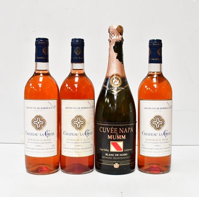 Lot 191 - Three bottles of rosé wine, Château La Croix...