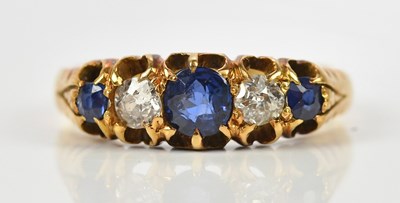Lot 389 - A Victorian 18ct yellow gold diamond and...