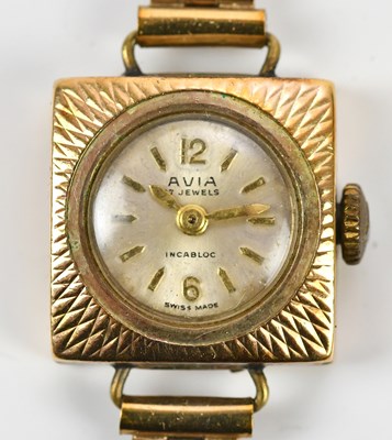 Lot 583 - AVIA; a lady's 9ct gold cased wristwatch, the...