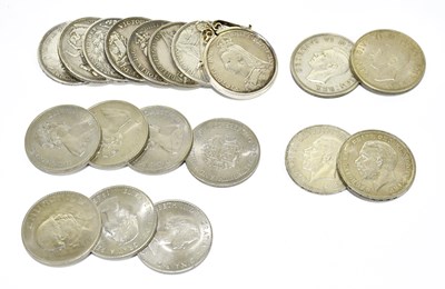 Lot 1918 - A collection of eight Queen Victoria silver...