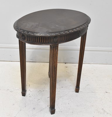 Lot 1086 - A 19th century mahogany oval side table on...