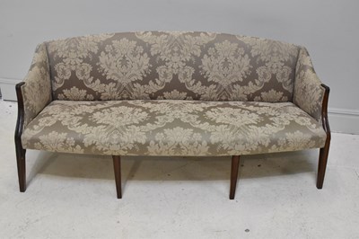 Lot 1087 - A 19th century mahogany framed settee, length...