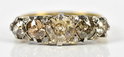Lot 338 - A Victorian yellow and white metal diamond set...