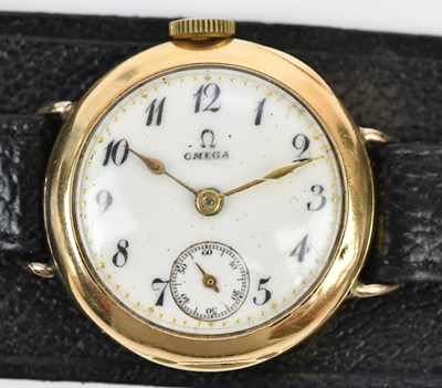 Lot 595 - OMEGA; an early 20th century yellow metal fob...