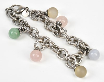 Lot 51 - TIFFANY & CO; a sterling silver bracelet set...