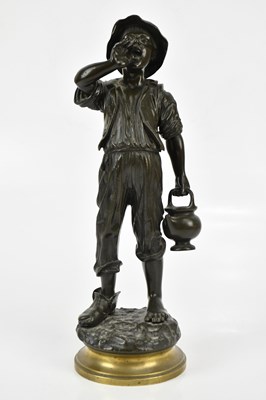 Lot 1488 - A bronze figure of 'Le Crieur d'Eau', a young...