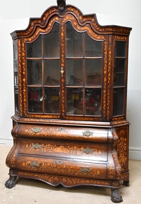 Lot 86 - An 18th century Dutch marquetry inlaid walnut...