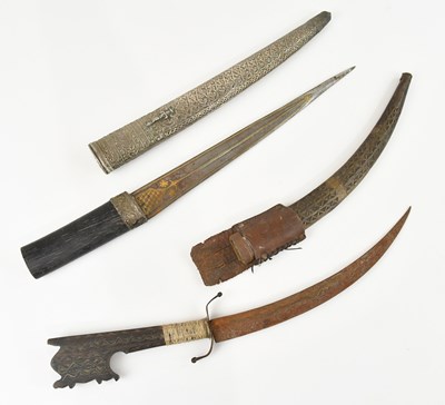 Lot 1356 - An Ottoman sword, with parcel gilt decoration...