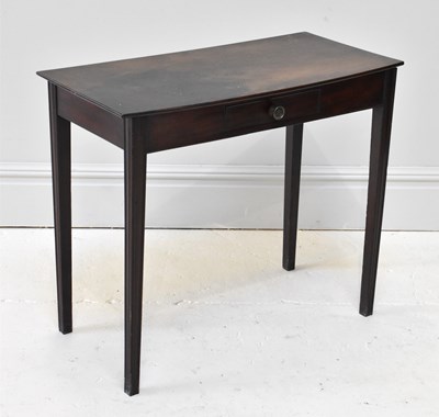 Lot 44 - An 18th century mahogany single drawer side...