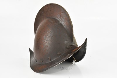 Lot 1306 - A 16th century Spanish style morion helmet,...
